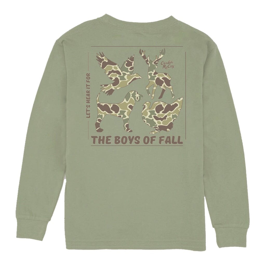 Boys' Let's Hear It For Long-Sleeve Tee Long Sleeve T-Shirt Cardin McCoy Light Olive XXS (2/3) Pocket