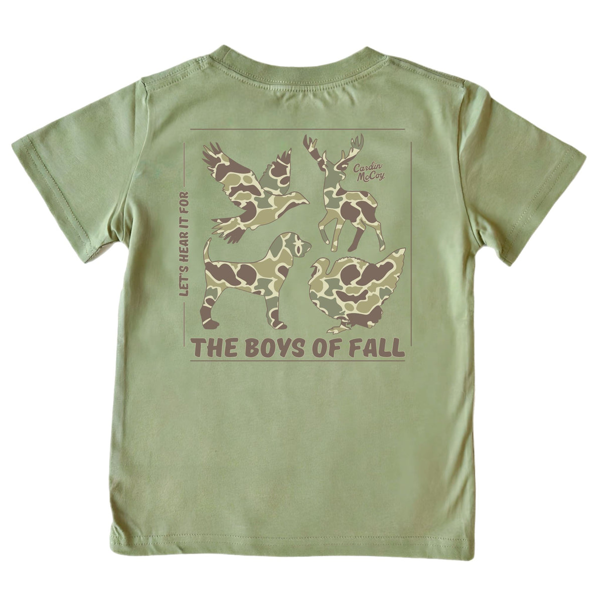 Boys' Let's Hear it For Short-Sleeve Tee Short Sleeve T-Shirt Cardin McCoy Light Olive XXS (2/3) Pocket