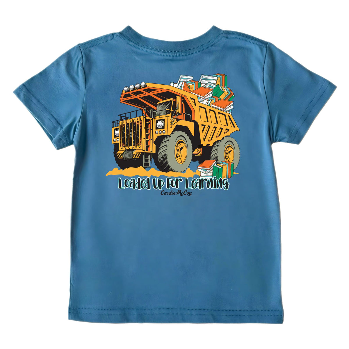 Boys' Loaded Up For Learning Short-Sleeve Tee Short Sleeve T-Shirt Cardin McCoy Blue XXS (2/3) Pocket