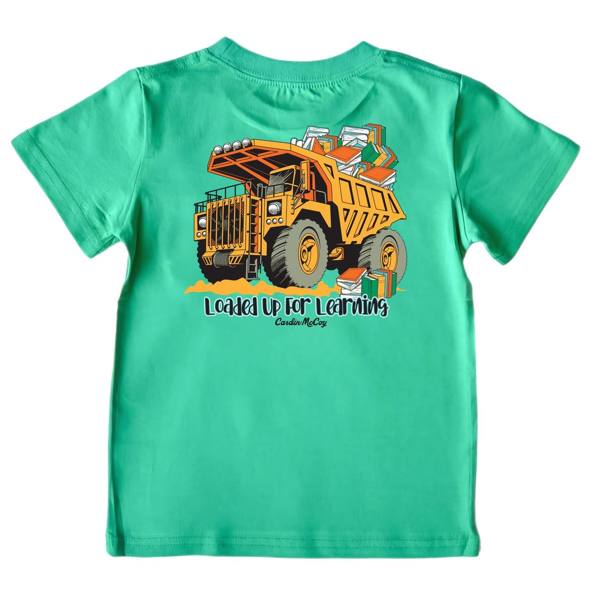 Boys' Loaded Up For Learning Short-Sleeve Tee Short Sleeve T-Shirt Cardin McCoy Green XXS (2/3) Pocket