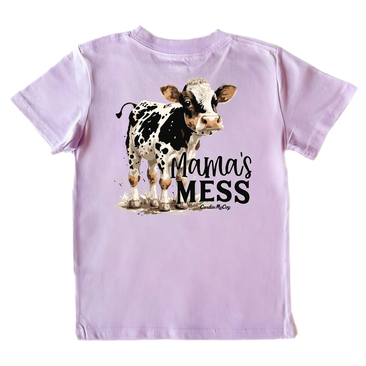 Boys' Mama's Mess Short-Sleeve Tee Short Sleeve T-Shirt Cardin McCoy Lavender XXS (2/3) Pocket