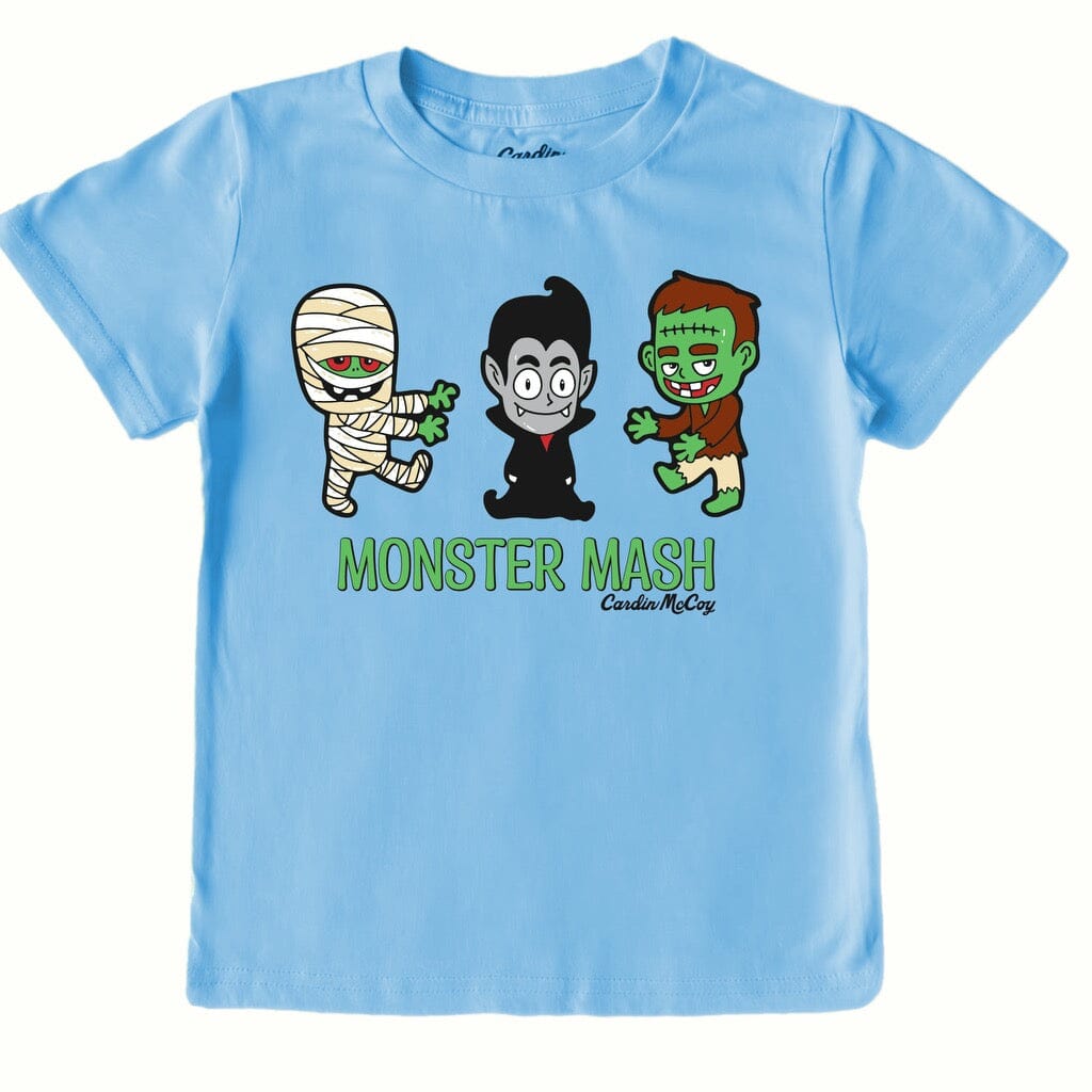 Boys' Monster Mash Front Short-Sleeve Tee Short Sleeve T-Shirt Cardin McCoy Light Blue XXS (2/3) No Pocket