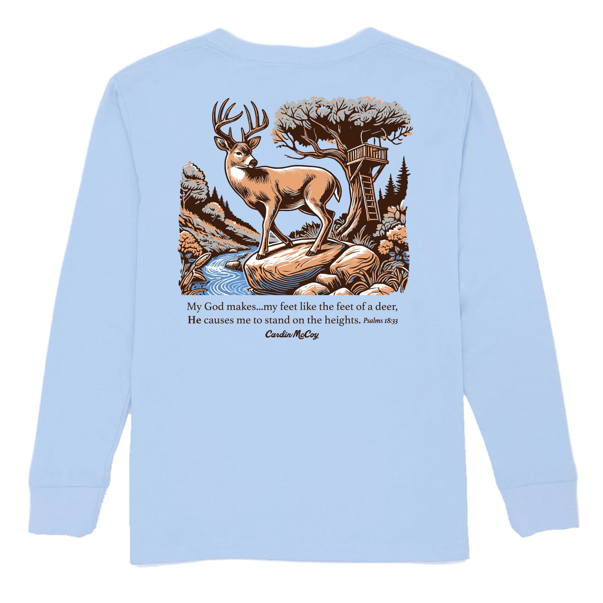 Boys' My God Makes Long-Sleeve Tee Long Sleeve T-Shirt Cardin McCoy Light Blue XXS (2/3) Pocket