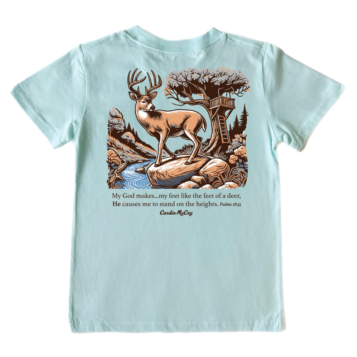 Boys' My God Makes Short-Sleeve Tee Short Sleeve T-Shirt Cardin McCoy Blue Mint XXS (2/3) Pocket