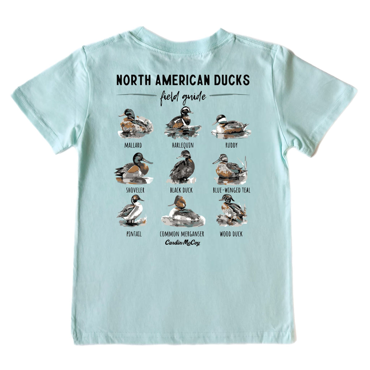 Boys' North American Ducks Short-Sleeve Tee Short Sleeve T-Shirt Cardin McCoy Blue Mint XXS (2/3) Pocket