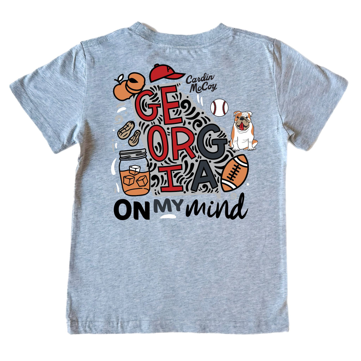 Boys' On My Mind Short-Sleeve Tee Short Sleeve T-Shirt Cardin McCoy Heather Gray XXS (2/3) Pocket