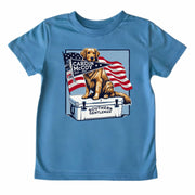 Boys' Patriotic Southern Gentleman Front Design Short-Sleeve Tee Short Sleeve T-Shirt Cardin McCoy Blue XXS (2/3) Front