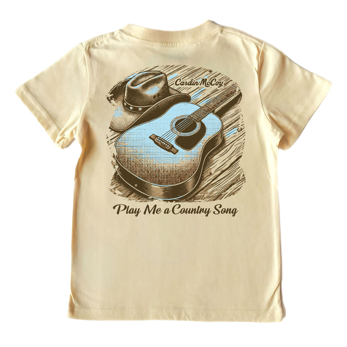 Boys' Play Me a Country Song Short-Sleeve Tee Short Sleeve T-Shirt Cardin McCoy Sand XXS (2/3) Pocket