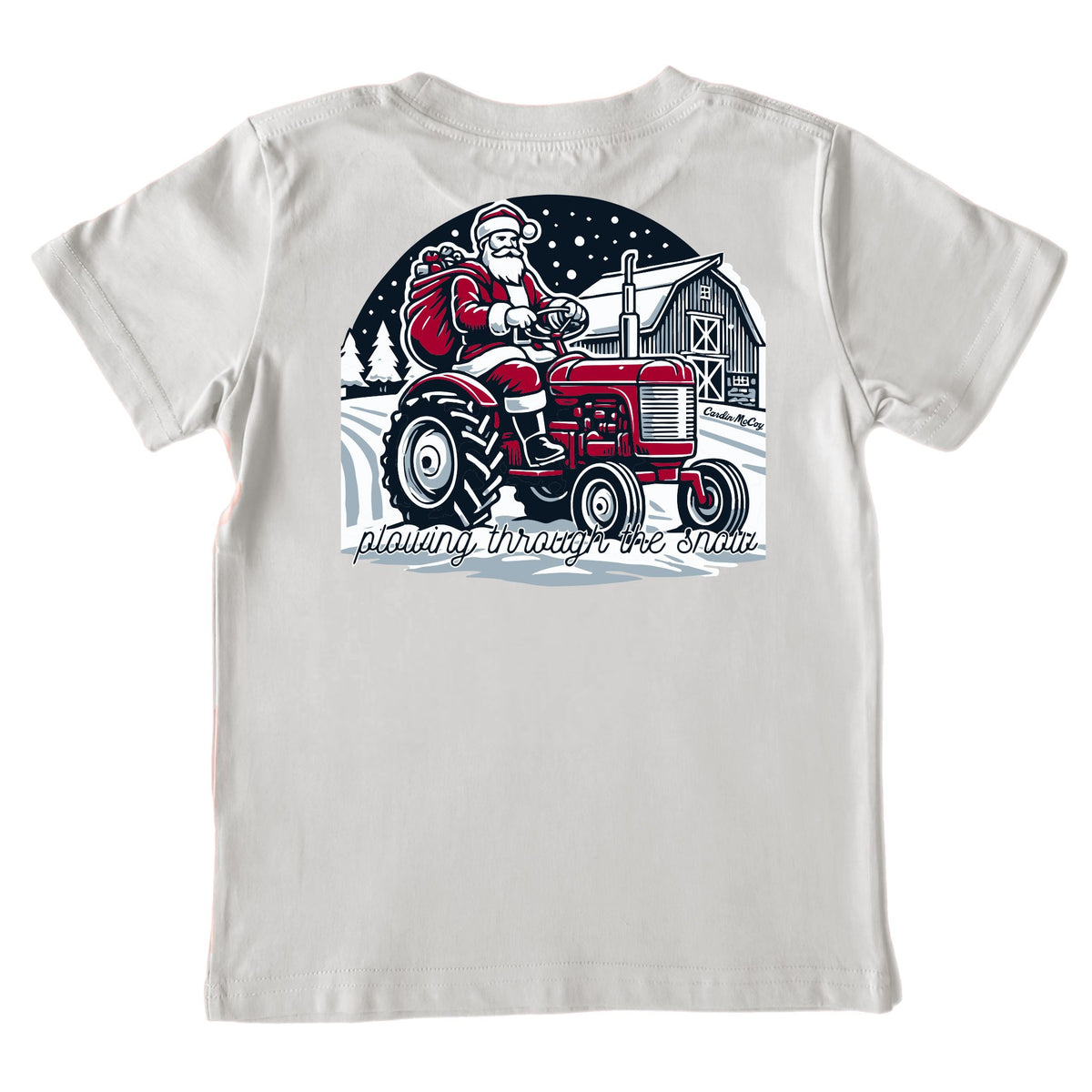 Boys' Plowing Through the Snow Short-Sleeve Tee Short Sleeve T-Shirt Cardin McCoy Ice Gray XXS (2/3) Pocket