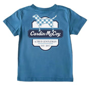 Boys' Preppy True Gentleman Short-Sleeve Tee Short Sleeve T-Shirt Cardin McCoy Blue XXS (2/3) No Pocket