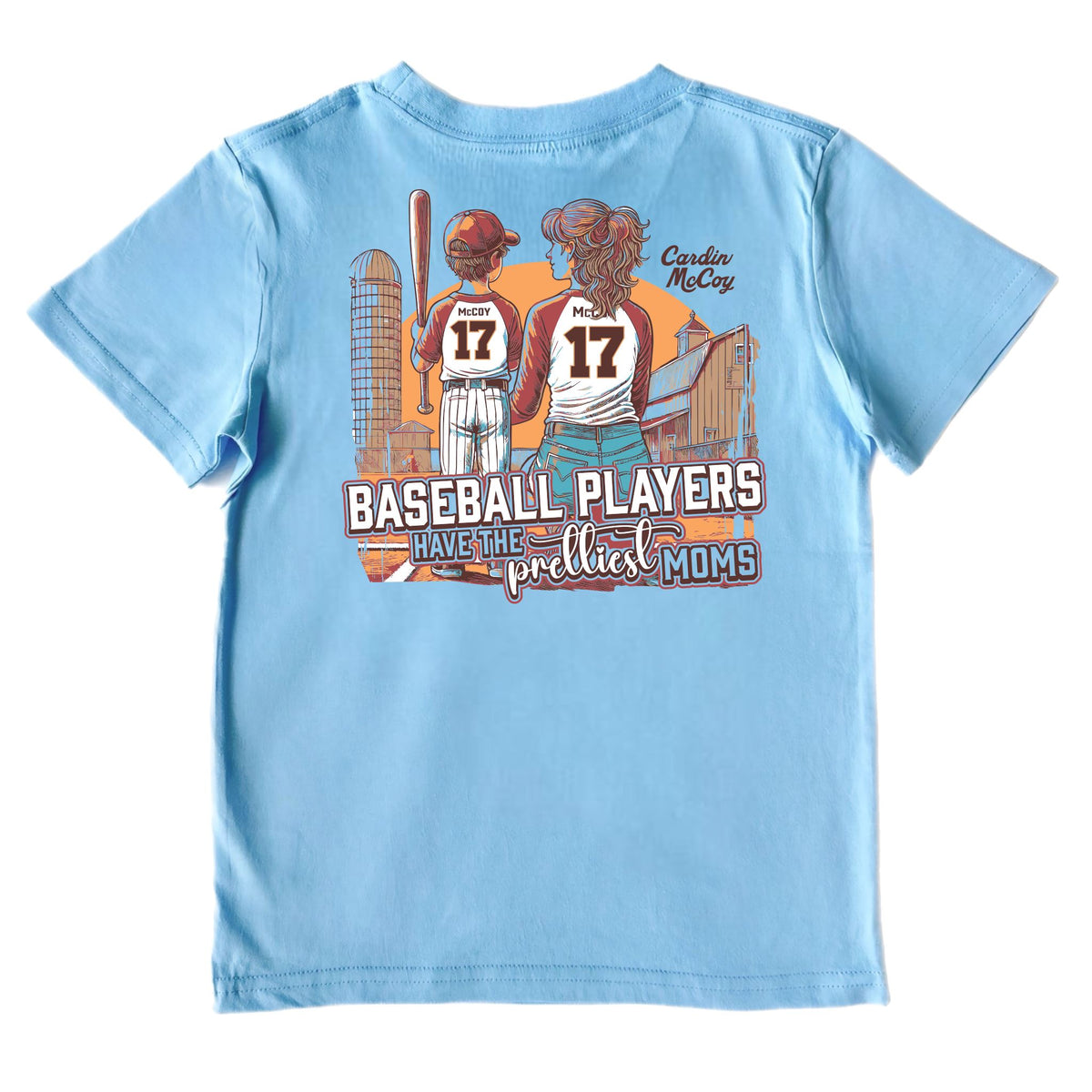 Boys' Prettiest Moms Short-Sleeve Tee Short Sleeve T-Shirt Cardin McCoy Light Blue XXS (2/3) Pocket