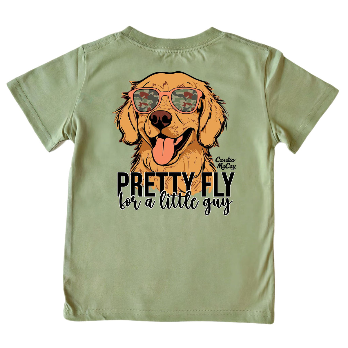 Boys' Pretty Fly Short-Sleeve Tee Short Sleeve T-Shirt Cardin McCoy Light Olive XXS (2/3) Pocket