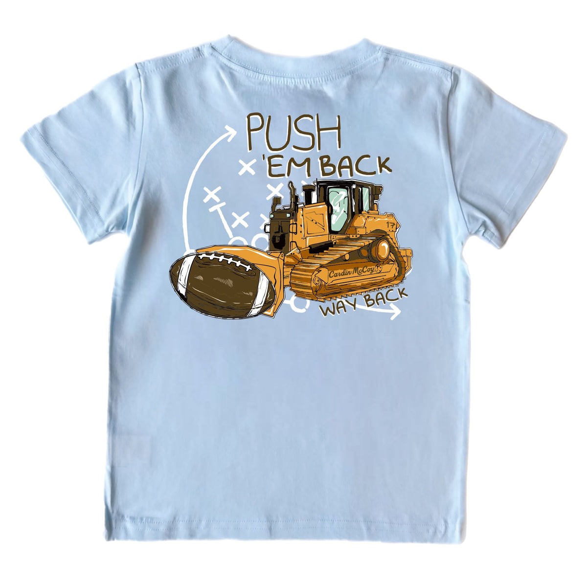 Boys' Push Em Back Short-Sleeve Tee Short Sleeve T-Shirt Cardin McCoy Cool Blue XXS (2/3) Pocket