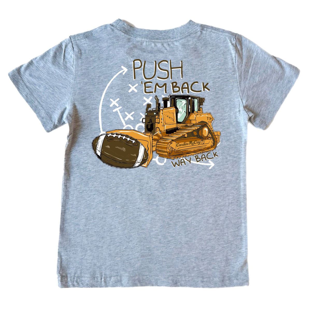 Boys' Push Em Back Short-Sleeve Tee Short Sleeve T-Shirt Cardin McCoy Heather Gray XXS (2/3) Pocket