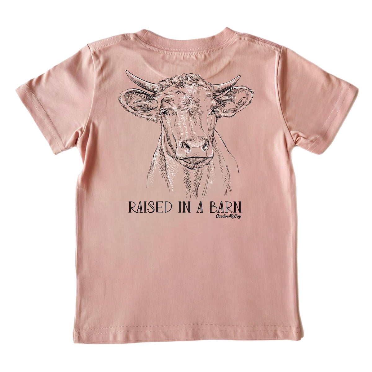 Boys' Raised in a Barn Short-Sleeve Tee Short Sleeve T-Shirt Cardin McCoy Rose Tan XXS (2/3) Pocket