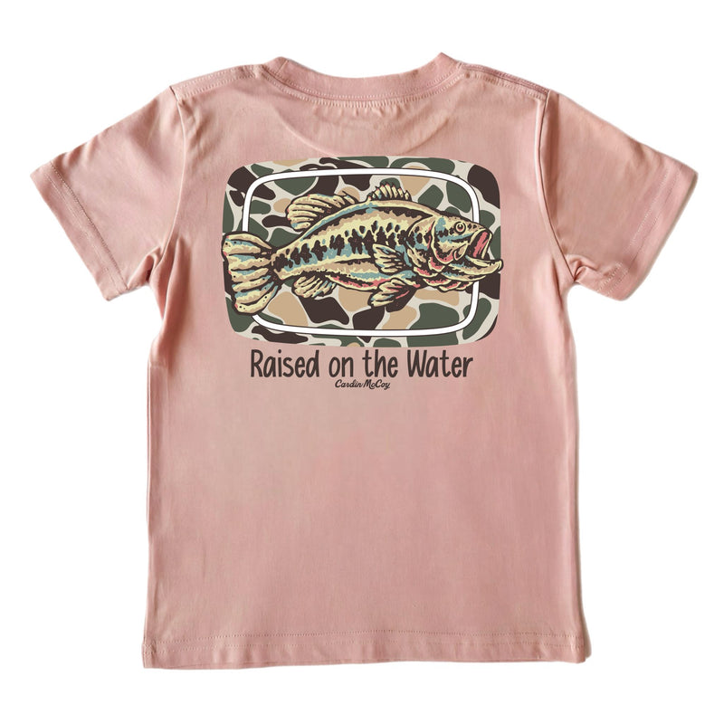 Boys' Raised on the Water Fish Short-Sleeve Tee Short Sleeve T-Shirt Cardin McCoy Rose Tan XXS (2/3) Pocket