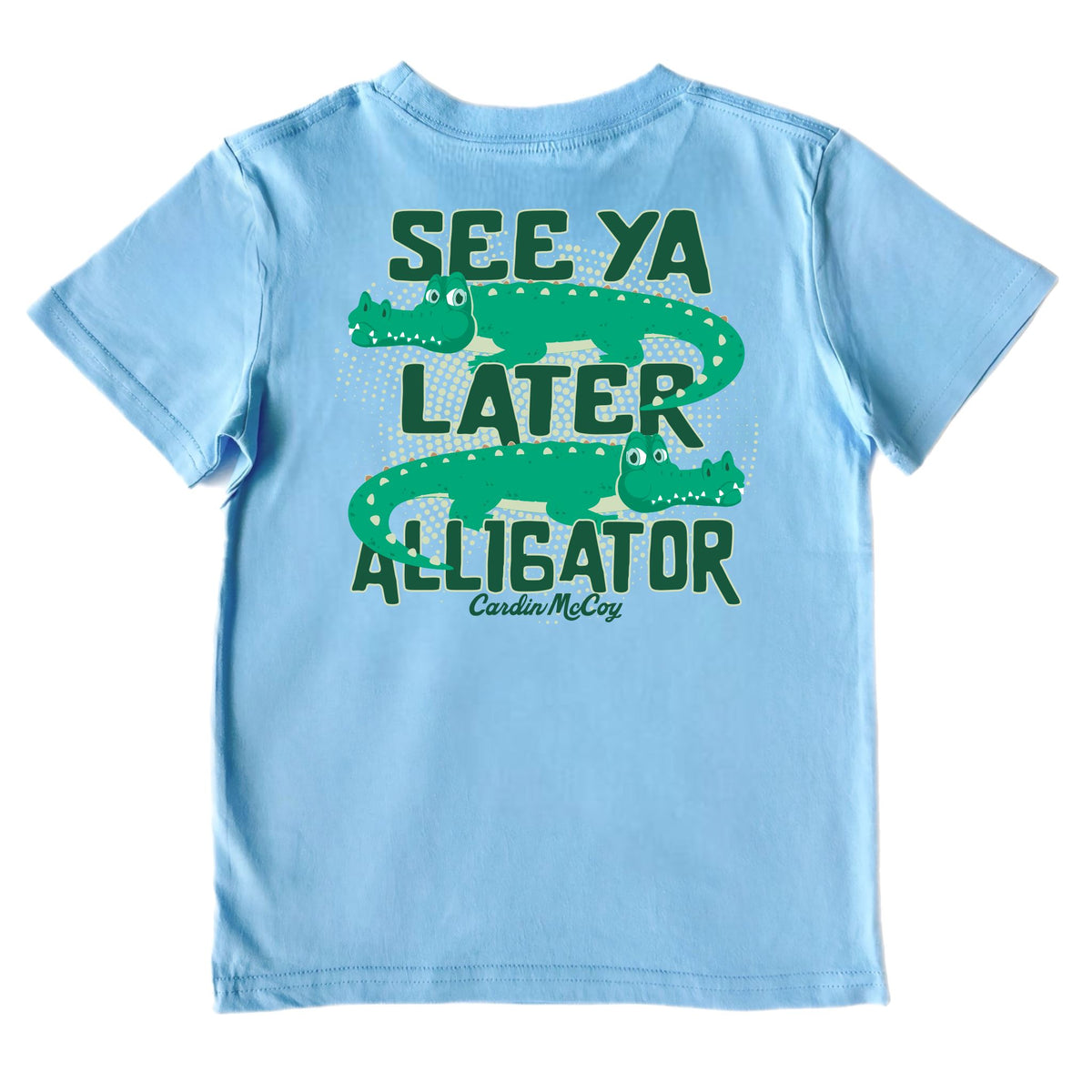 Boys' See Ya Later Alligator Short-Sleeve Tee Short Sleeve T-Shirt Cardin McCoy Light Blue XXS (2/3) Pocket