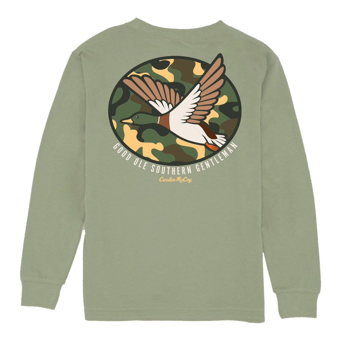 Boys' Southern Gentleman Long-Sleeve Tee Long Sleeve T-Shirt Cardin McCoy Light Olive XXS (2/3) Pocket