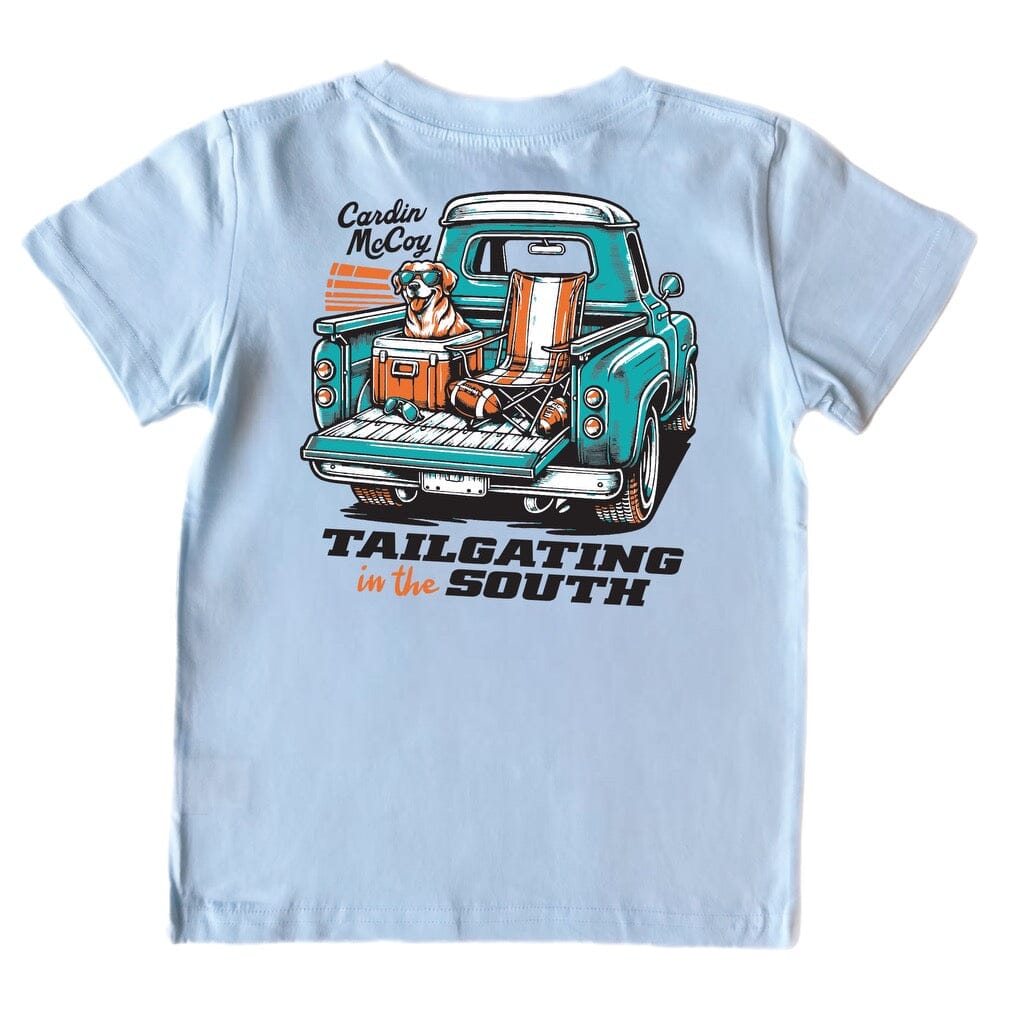 Boys' Tailgating in the South Short-Sleeve Tee Short Sleeve T-Shirt Cardin McCoy Cool Blue XXS (2/3) Pocket
