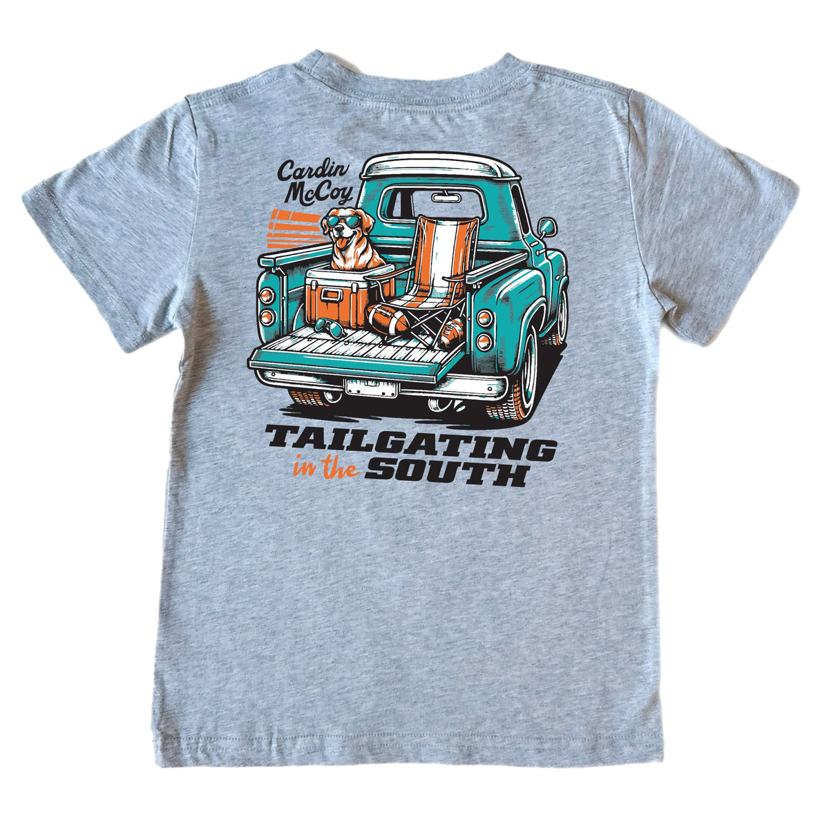 Boys' Tailgating in the South Short-Sleeve Tee Short Sleeve T-Shirt Cardin McCoy Heather Gray XXS (2/3) Pocket