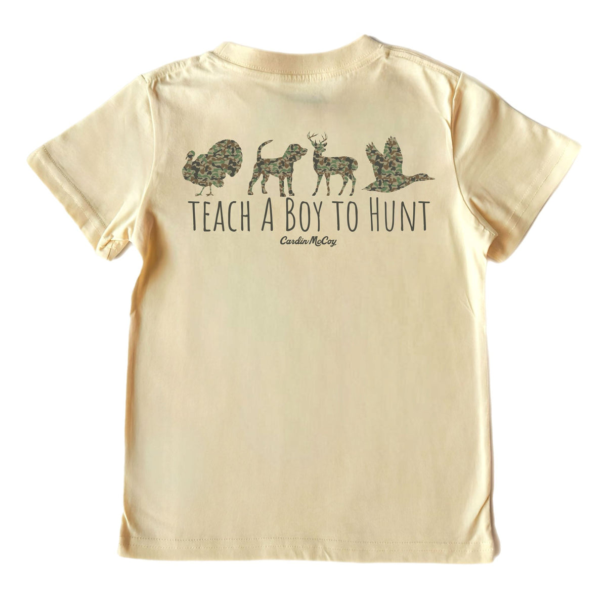 Boys' Teach a Boy to Hunt Short-Sleeve Tee Short Sleeve T-Shirt Cardin McCoy Sand XXS (2/3) Pocket
