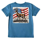 Boys' Vintage Deer Short-Sleeve Tee Short Sleeve T-Shirt Cardin McCoy Blue XXS (2/3) No Pocket
