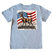 Boys' Vintage Deer Short-Sleeve Tee Short Sleeve T-Shirt Cardin McCoy Heather Gray XXS (2/3) Pocket