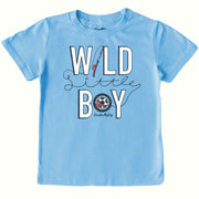 Boys' Wild Little Boy Front Short-Sleeve Tee Short Sleeve T-Shirt Cardin McCoy Light Blue XXS (2/3) No Pocket