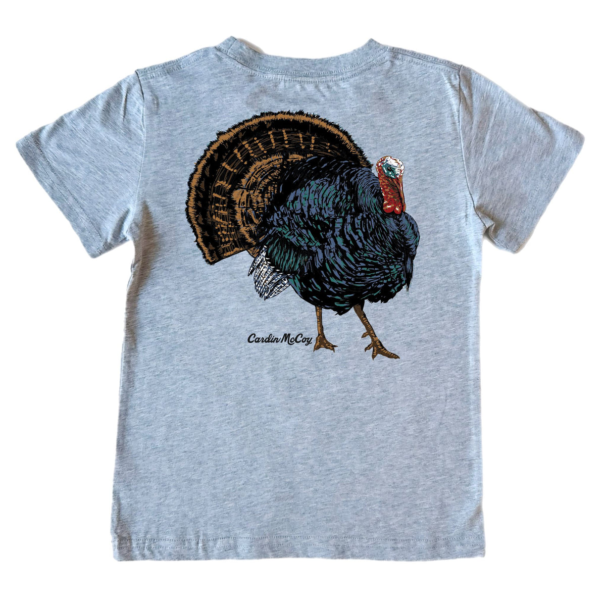 Boys' Wild Turkey Short-Sleeve Tee Short Sleeve T-Shirt Cardin McCoy Heather Gray XXS (2/3) Pocket