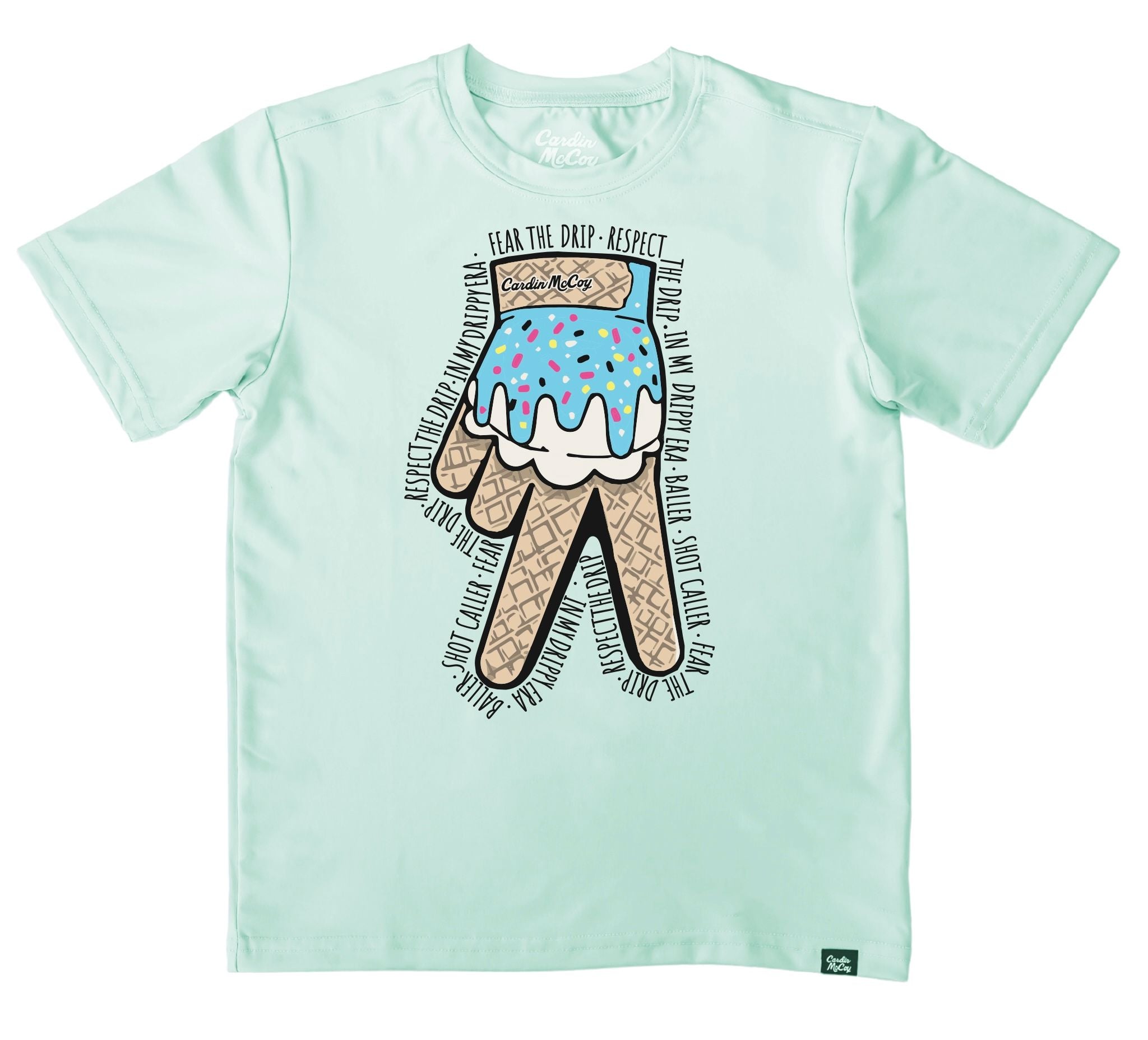 Drippy Glove Performance Front Design Short-Sleeve Tee Short Sleeve T-Shirt Cardin McCoy Surf Spray XXS (2/3) Performance Front