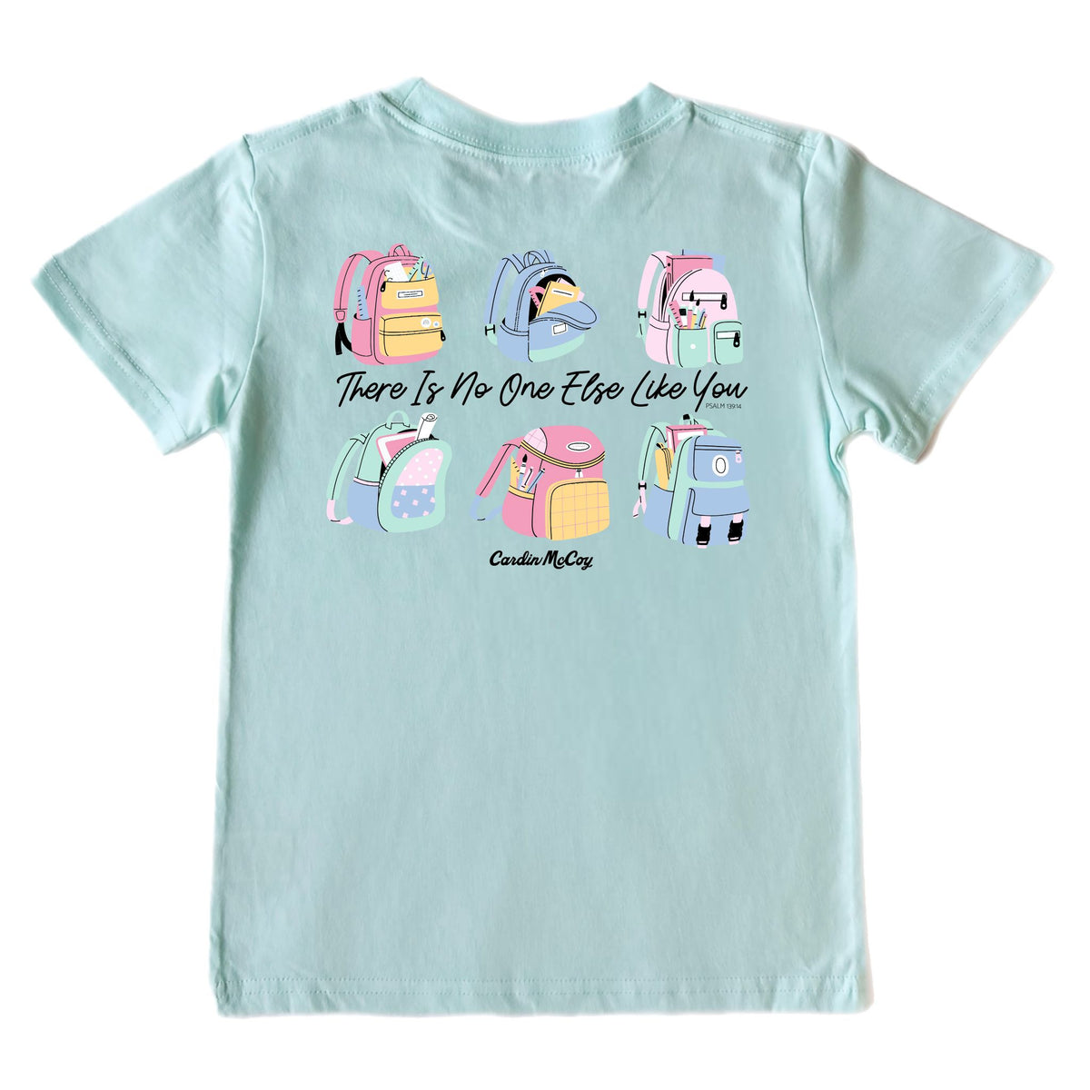 Girls' Backpacks Short-Sleeve Tee Short Sleeve T-Shirt Cardin McCoy Blue Mint XXS (2/3) Pocket