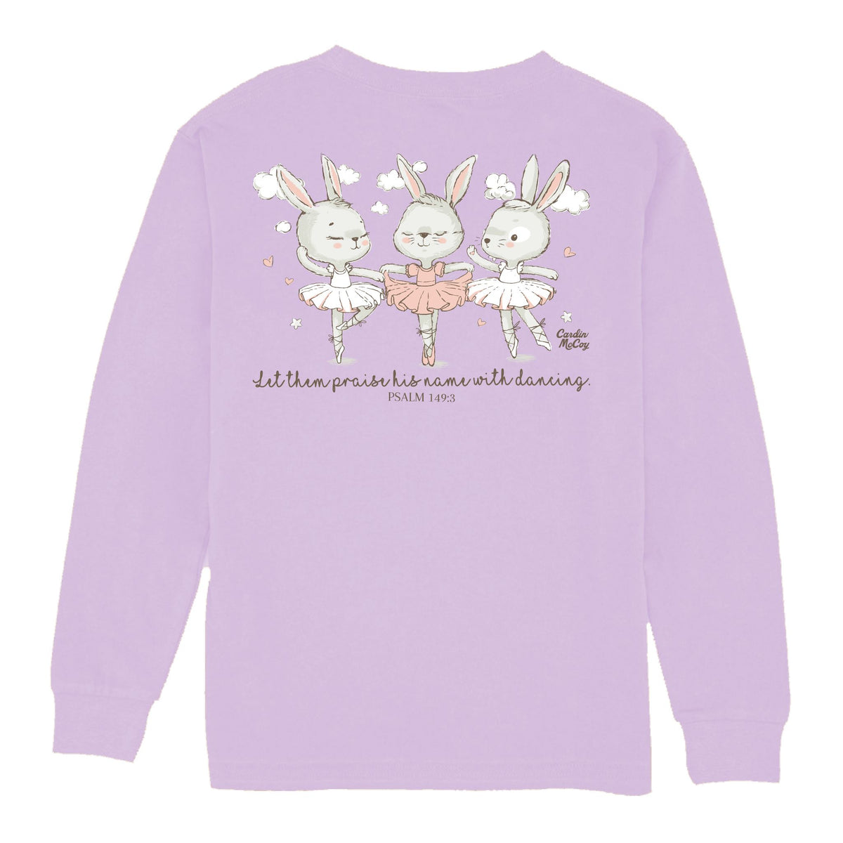 Girls' Praise With Dancing Long-Sleeve Tee Long Sleeve T-Shirt Cardin McCoy Lavender XXS (2/3) Pocket