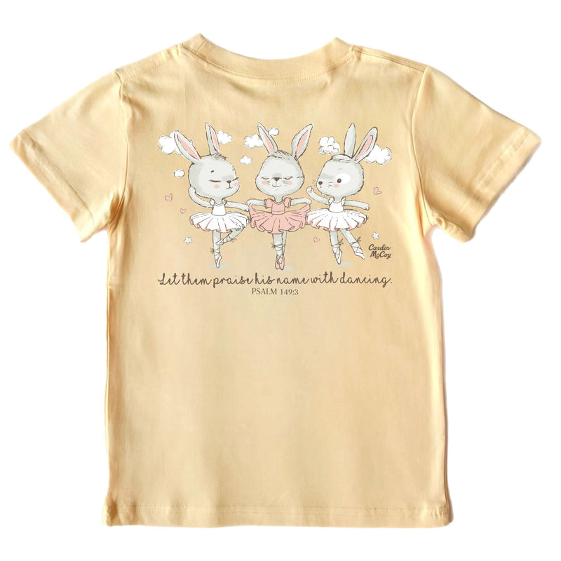 Girls' Praise With Dancing Short-Sleeve Tee Short Sleeve T-Shirt Cardin McCoy Butter XXS (2/3) Pocket