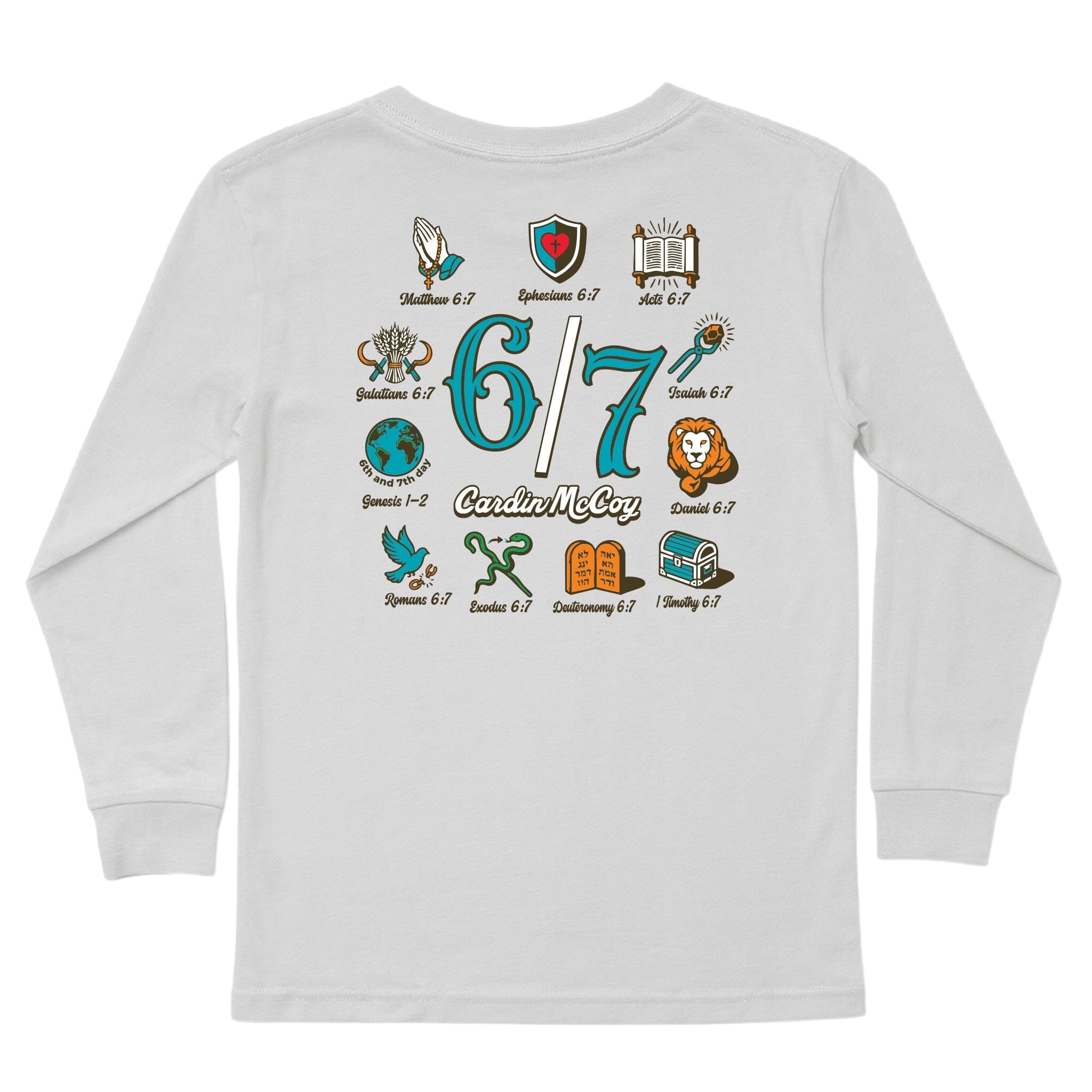 Kids' 6/7 Long-Sleeve Tee Long Sleeve T-Shirt Cardin McCoy Ice Gray XXS (2/3) Pocket