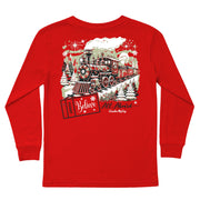 Kids' All Aboard Long-Sleeve Tee Long Sleeve T-Shirt Cardin McCoy Red XXS (2/3) Pocket