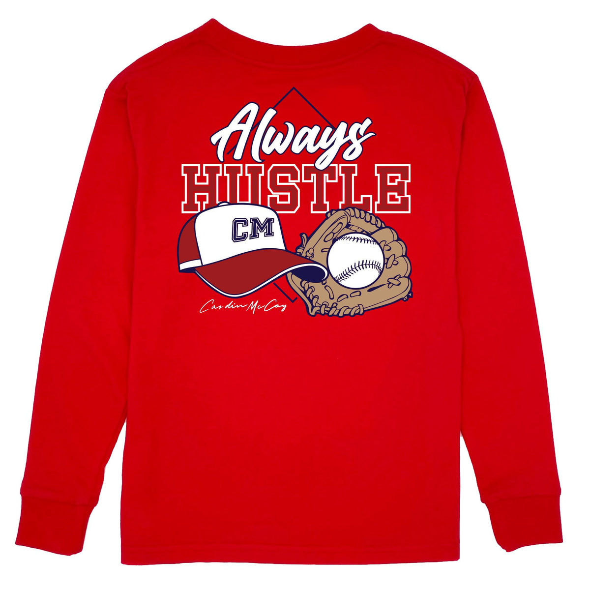 Kids' Always Hustle Long Sleeve Pocket Tee Long Sleeve T-Shirt Cardin McCoy Red XXS (2/3) 