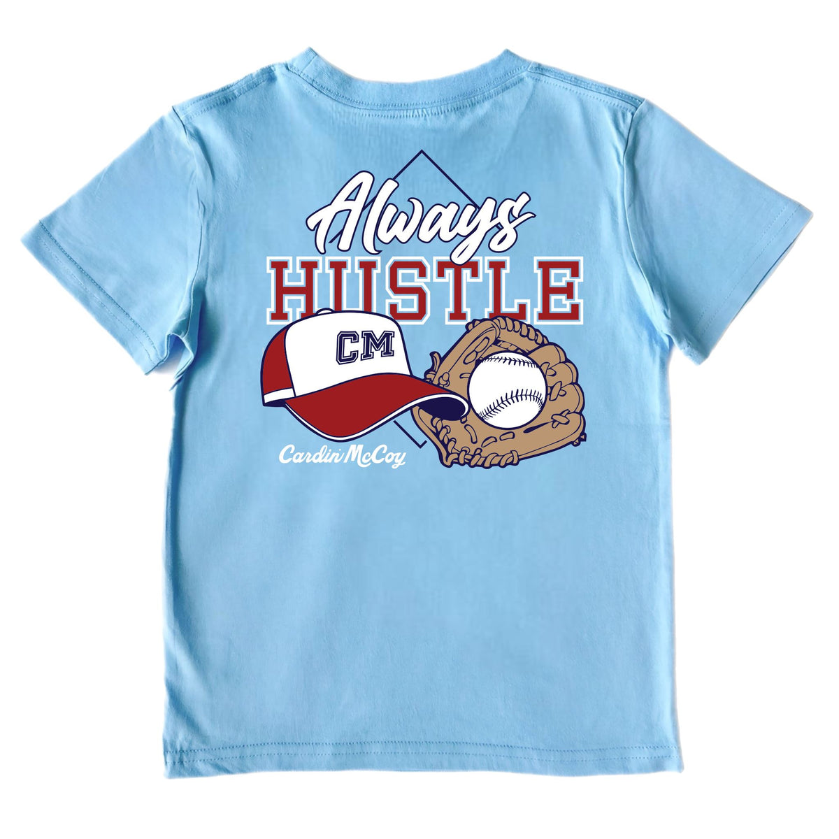 Kids' Always Hustle Short-Sleeve Tee Short Sleeve T-Shirt Cardin McCoy Light Blue XXS (2/3) No Pocket