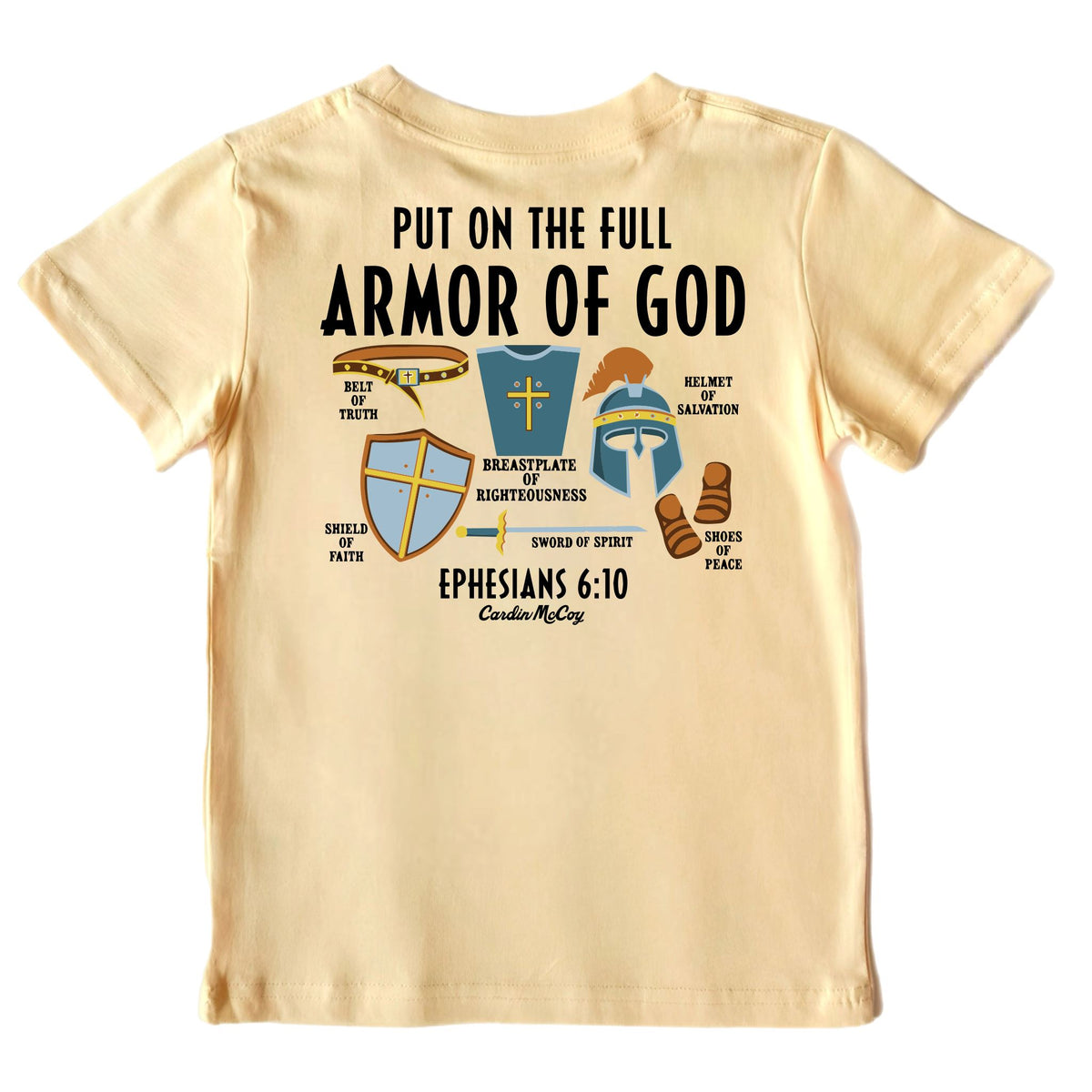 Kids' Armor of God Short-Sleeve Tee Short Sleeve T-Shirt Cardin McCoy Butter XXS (2/3) Pocket