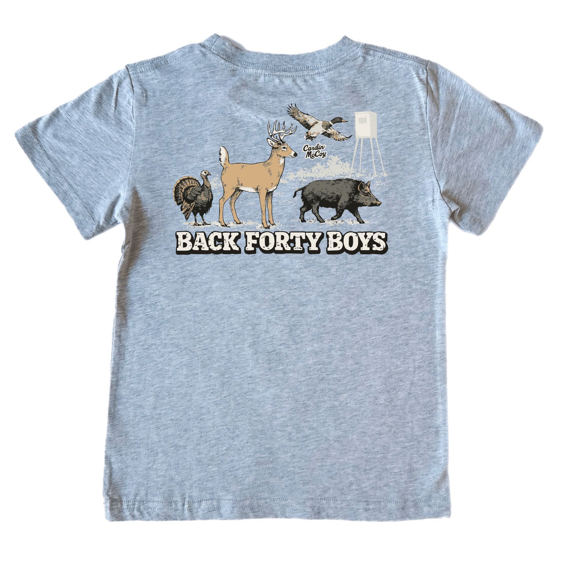 Kids' Back Forty Boys Short-Sleeve Tee Short Sleeve T-Shirt Cardin McCoy Heather Gray XXS (2/3) Pocket