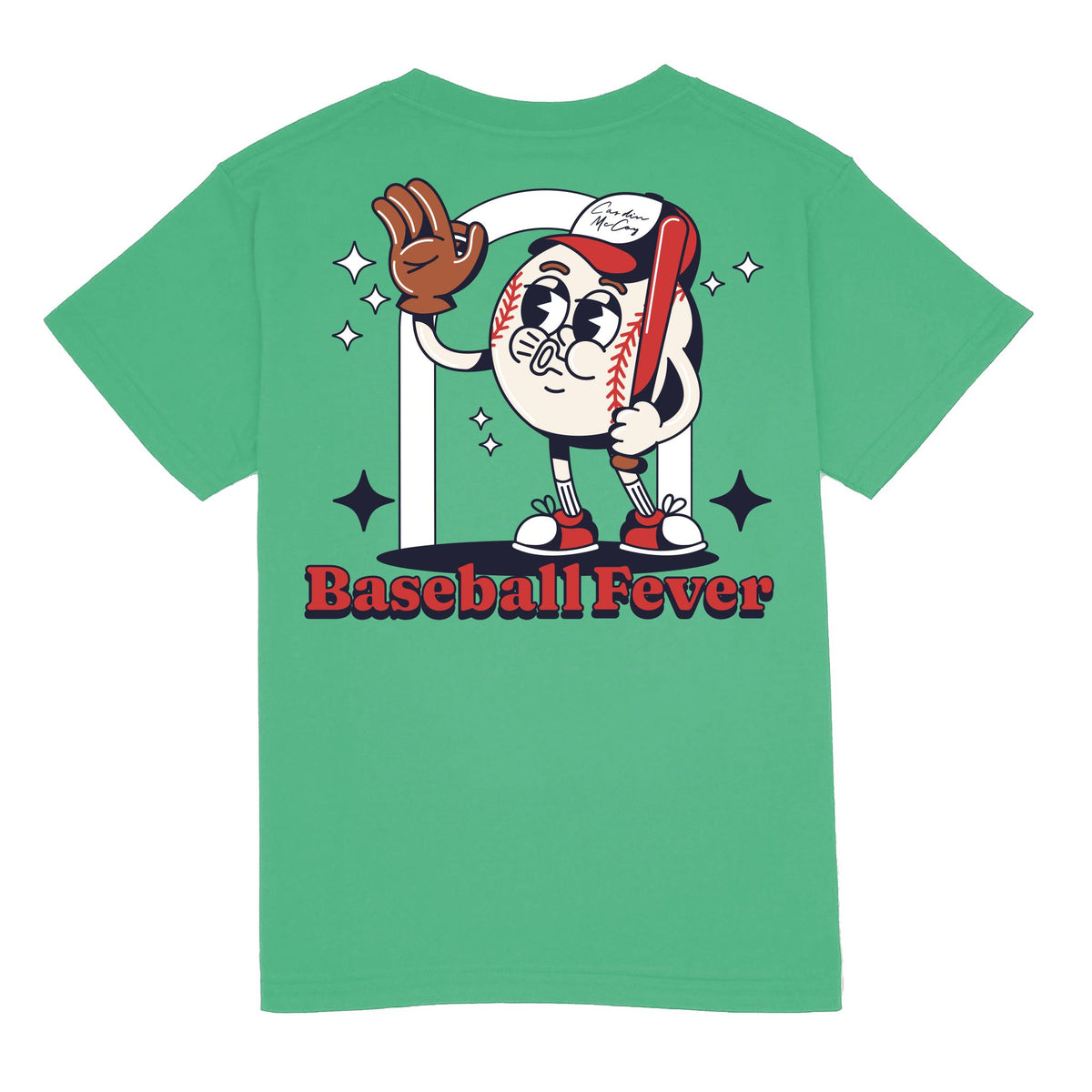 Kids' Baseball Fever Short Sleeve Pocket Tee Short Sleeve T-Shirt Cardin McCoy Green XXS (2/3) 