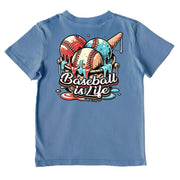 Kids' Baseball is Life Performance Short-Sleeve Tee Short Sleeve T-Shirt Cardin McCoy Captain Blue XXS (2/3) 