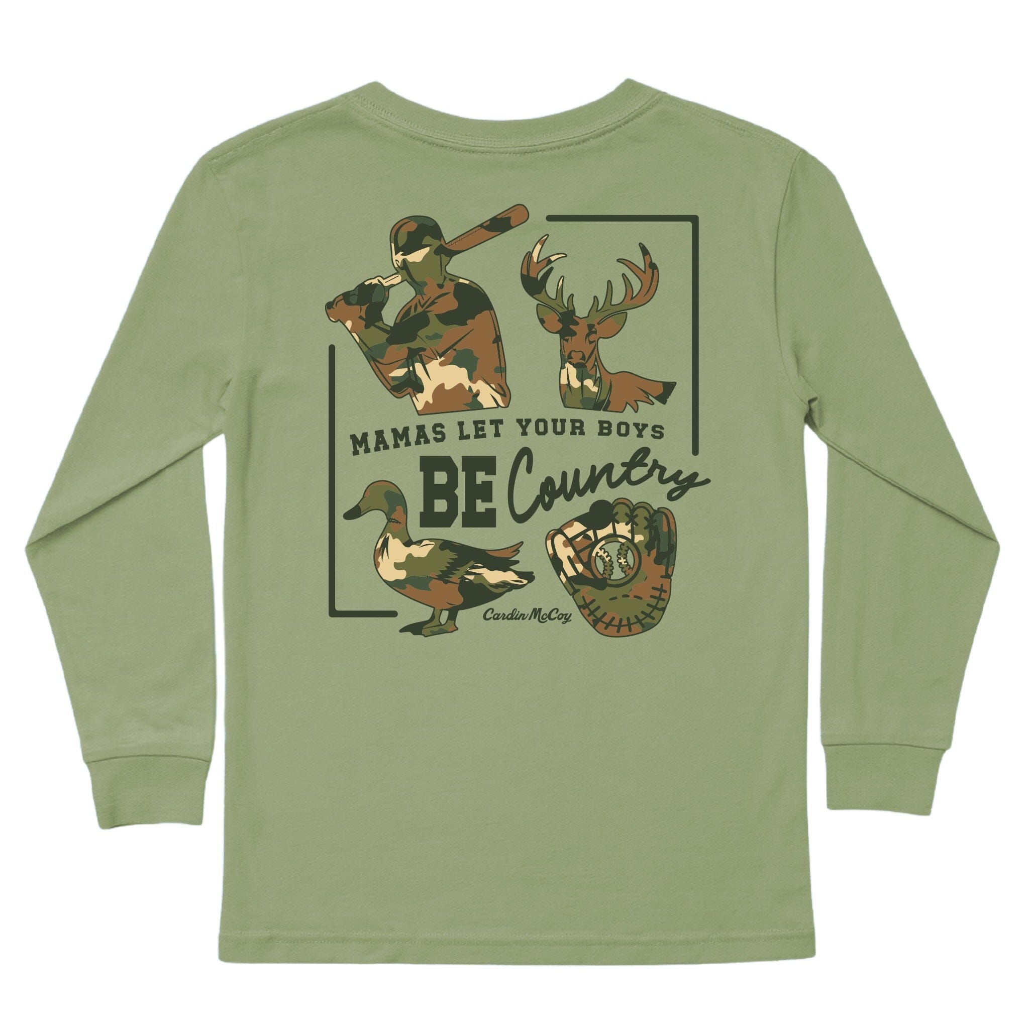 Kids' Be Country Long-Sleeve Tee Long Sleeve T-Shirt Cardin McCoy Light Olive XXS (2/3) Pocket