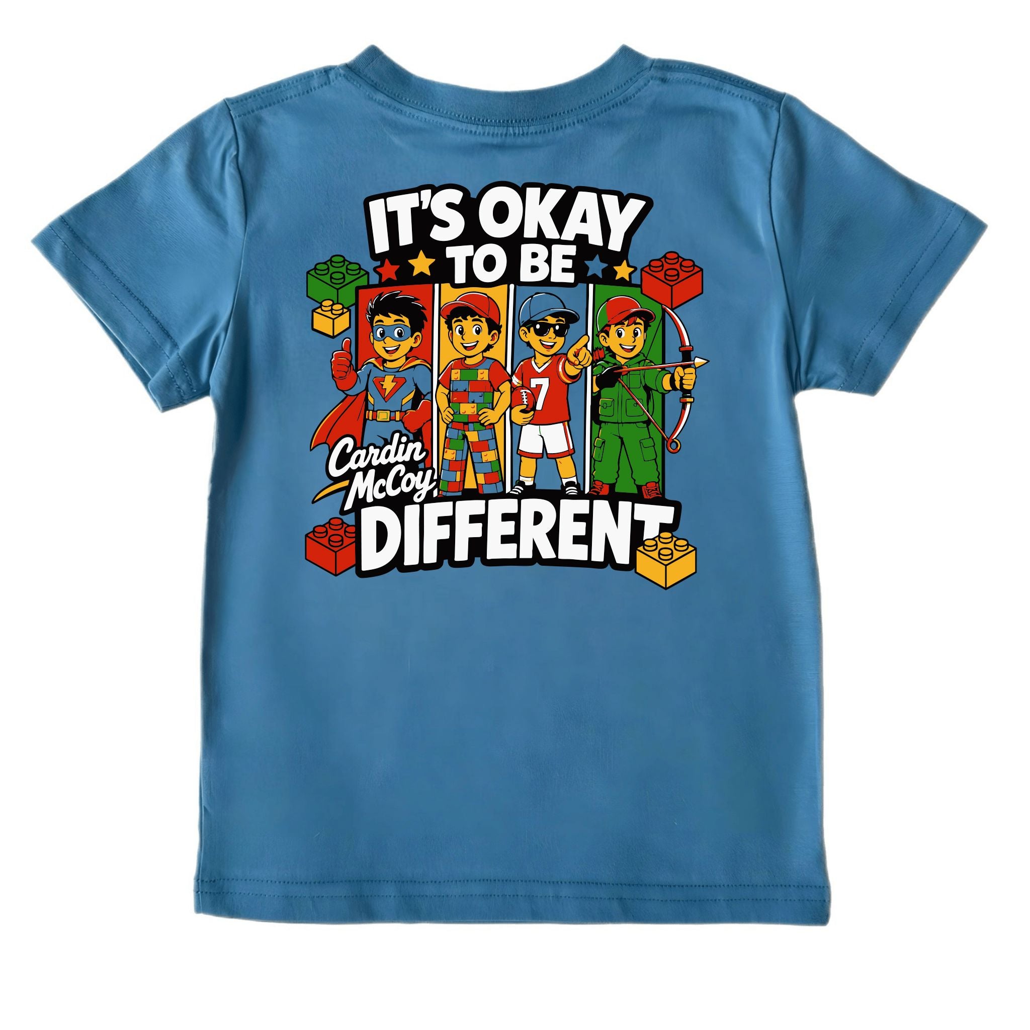 Kids' Be Different Short-Sleeve Tee Short Sleeve T-Shirt Cardin McCoy Blue XXS (2/3) Pocket