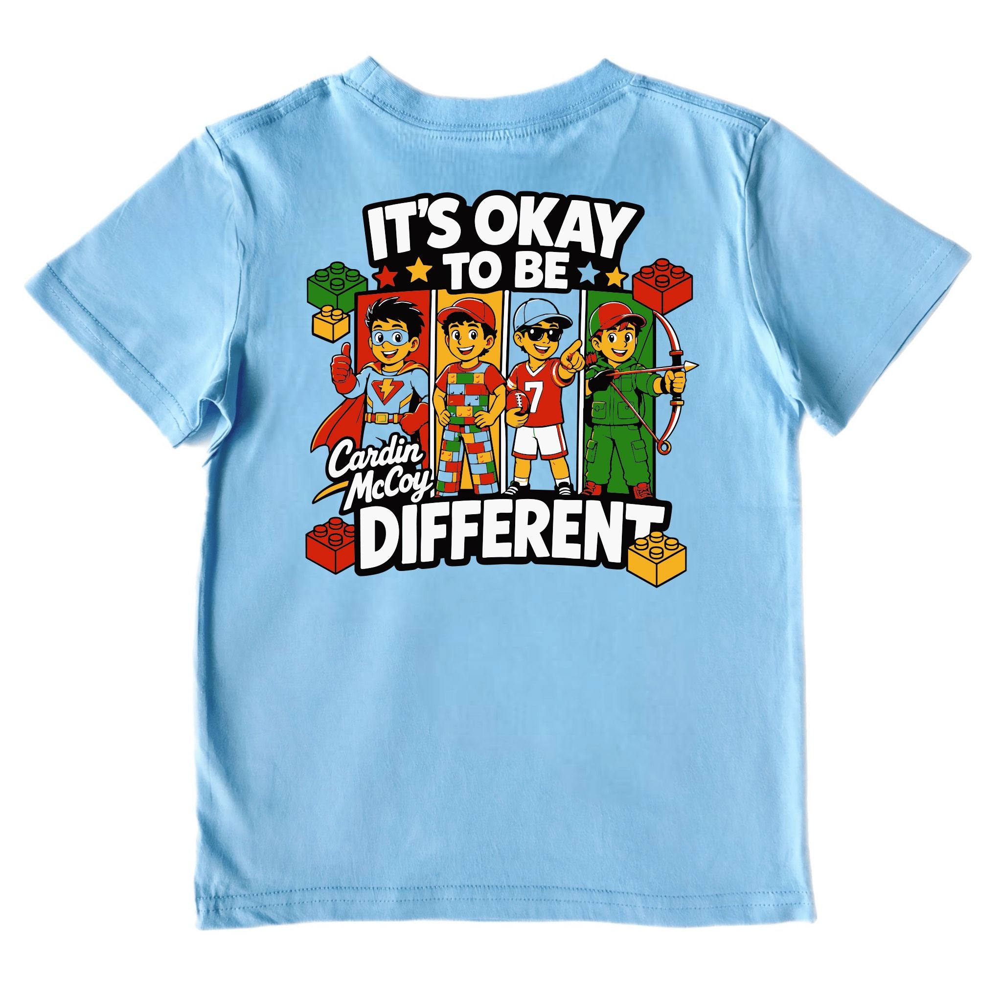 Kids' Be Different Short-Sleeve Tee Short Sleeve T-Shirt Cardin McCoy Light Blue XXS (2/3) Pocket