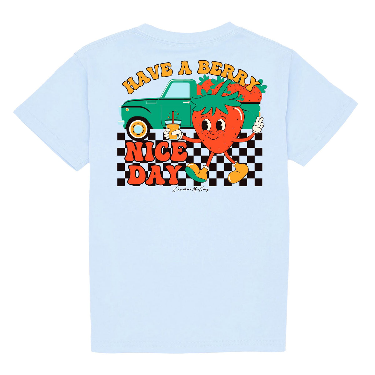 Kids' Berry Nice Day Short Sleeve Pocket Tee Short Sleeve T-Shirt Cardin McCoy Cool Blue XXS (2/3) 