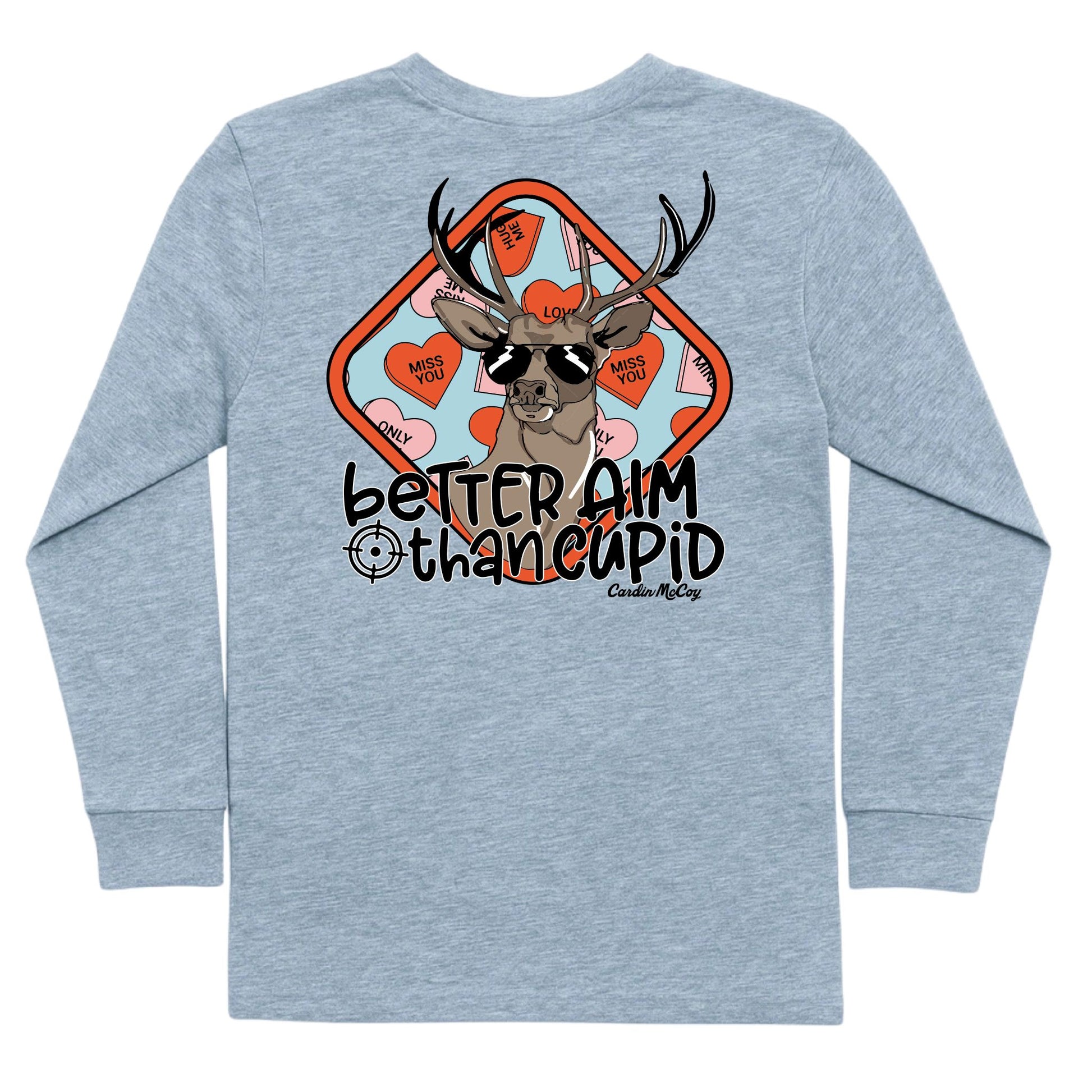 Kids' Better Aim Long-Sleeve Tee Long Sleeve T-Shirt Cardin McCoy Heather Gray XXS (2/3) Pocket