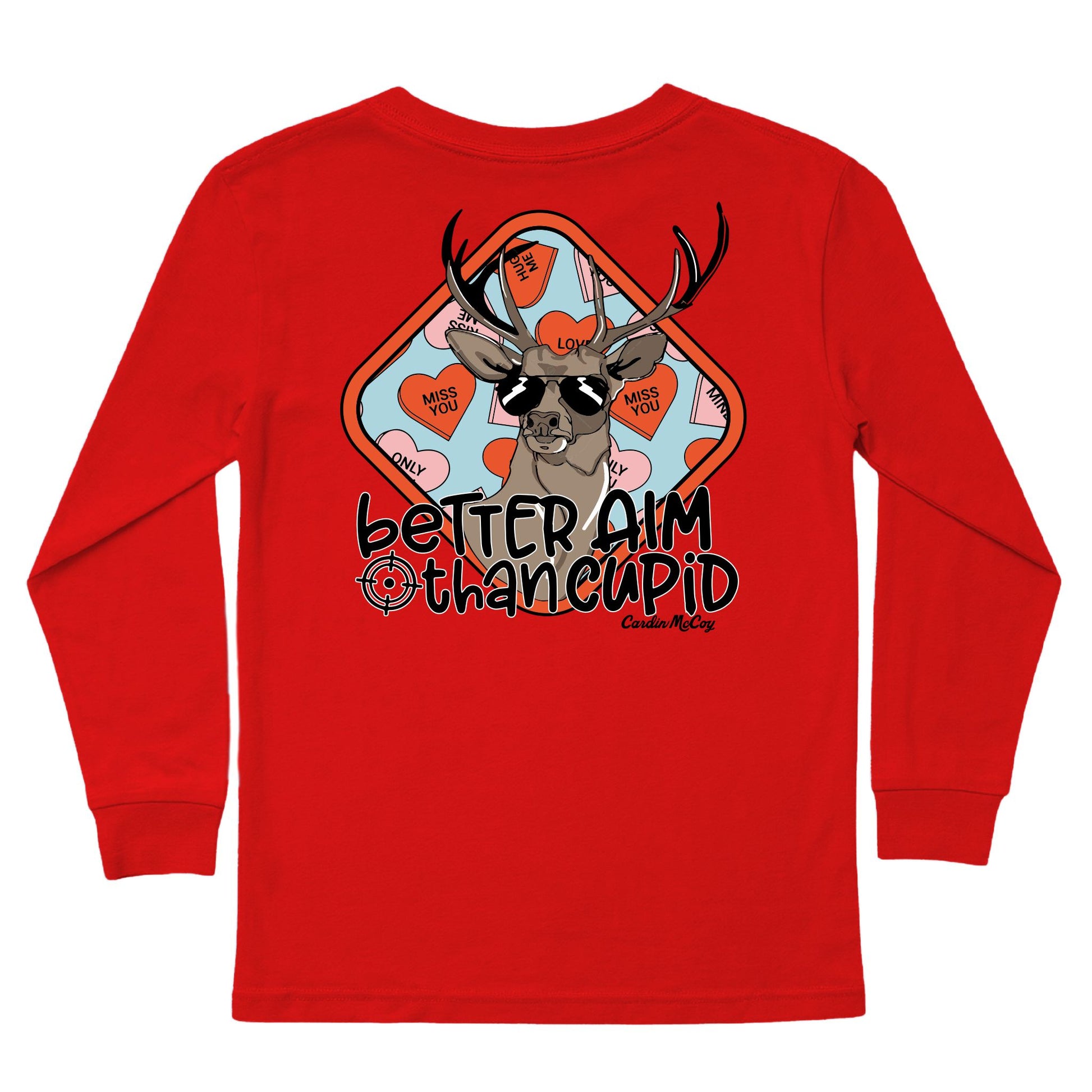 Kids' Better Aim Long-Sleeve Tee Long Sleeve T-Shirt Cardin McCoy Red XXS (2/3) Pocket