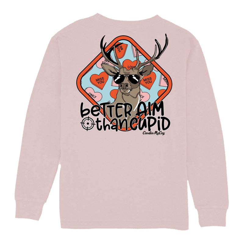 Kids' Better Aim Thank Cupid Long-Sleeve Tee Long Sleeve T-Shirt Cardin McCoy Light Pink XXS (2/3) Pocket