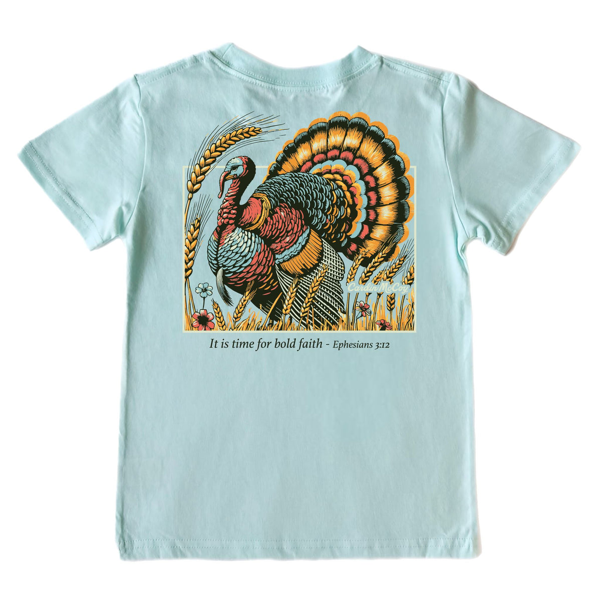 Kids' Bold Faith Short-Sleeve Tee Short Sleeve T-Shirt Cardin McCoy Blue Mint XXS (2/3) Pocket