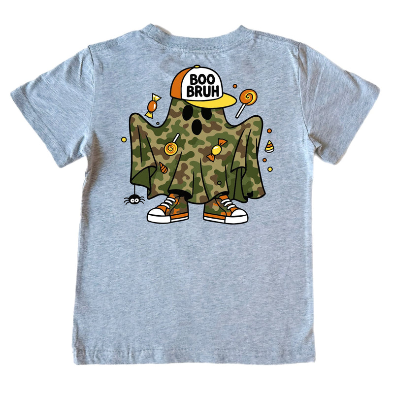 Kids' Boo Bruh Short-Sleeve Tee Short Sleeve T-Shirt Cardin McCoy Heather Gray XXS (2/3) Pocket